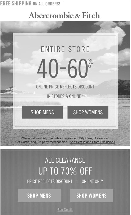 abercrombie & fitch free shipping code