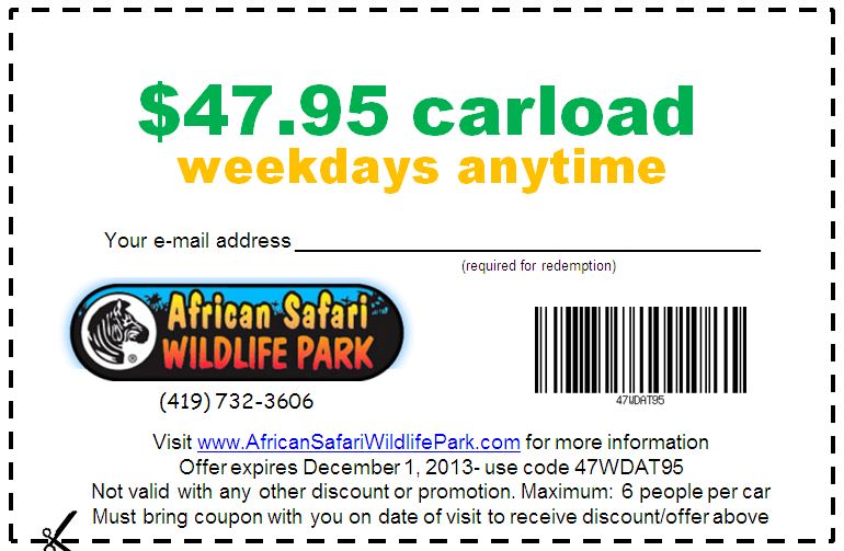 coupon parc safari