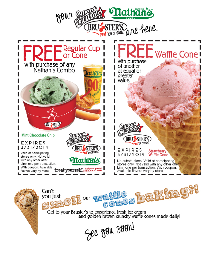 Save 15 off Brusters Coupons printable codes April 2021