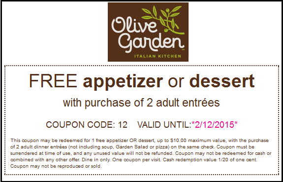 Olive Garden Coupons Printable Code For Restaurant Lunch April